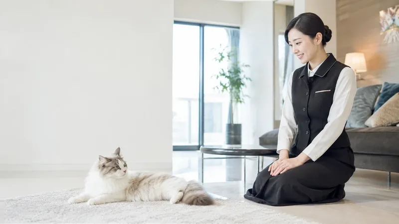熊本市の邸宅で愛猫を見守る猫専門ペット執事サービスLussoの在宅ケア